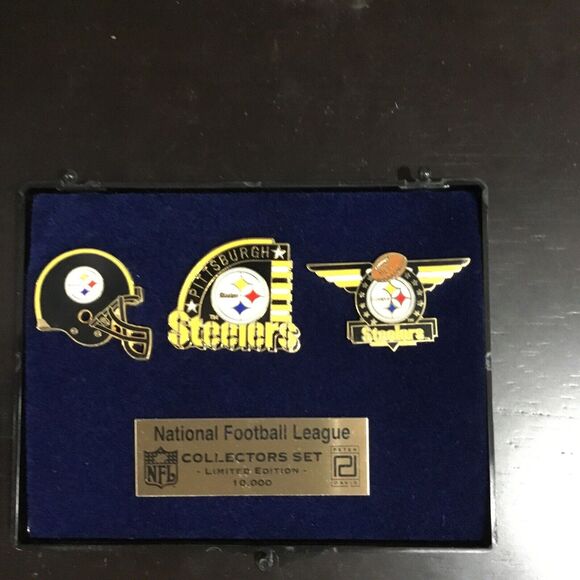 Pittsburgh Steelers Collector Pin Peter David Set 3 Limited Edition No Case - Picture 1 of 3